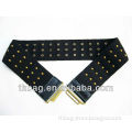 elastic belt with golden beads